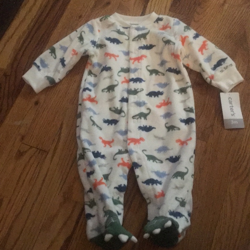 Carter’s 3 months jammies. Dinosaur print